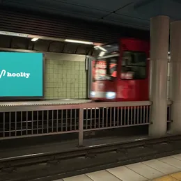 Hoolty lightbox on a metro platform