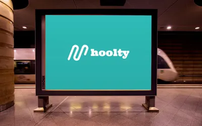 Hoolty billboard on an underground platform